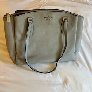 Kate Spade Gray Pebbled Leather Monet Tote